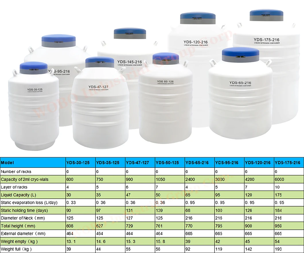 Yds-6 Liters Portable Liquid Nitrogen Container for Semen Storage