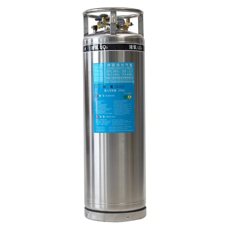 195L Cryogenic Liquid Oxygen Dewar Cylinder