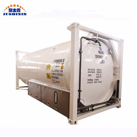 20FT 21cbm Liquid Oxygen Nitrogen Argon CO2 Storage Tank Container Cryogenic Gas Tank
