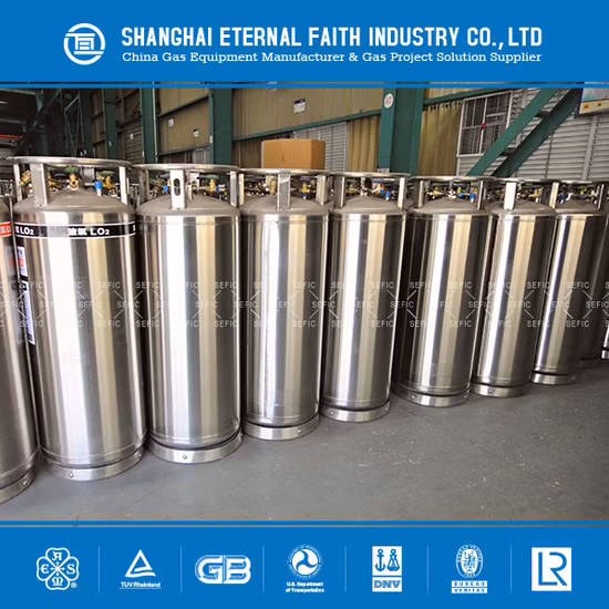500L Cryogenic Liquid Oxygen/Nitrogen/Argon Dewar Tank/ Liquid Cylinder