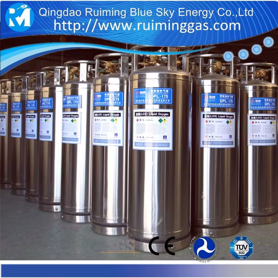 Cryogenic 175L/195L/210L Dewar, LNG Cylinder Liquid Nitrogen Dewar Tank Oxygen Gas Cylinder