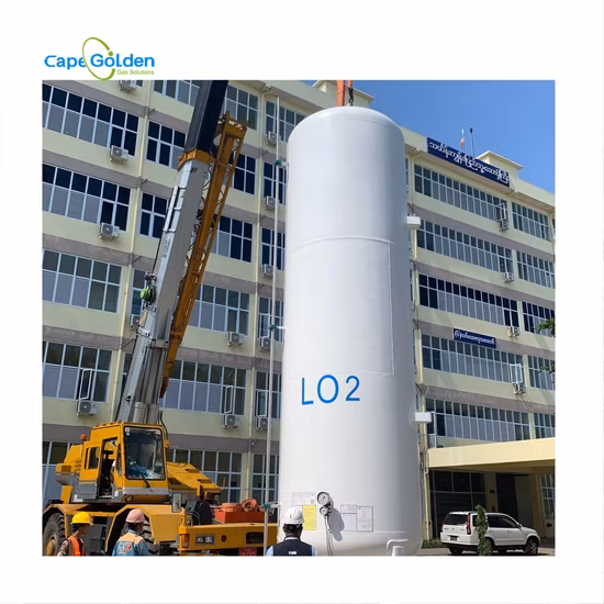 Customized 30m3 Lox/Lin/Lar Cryogenic Liquid Storage Tank with Pbu