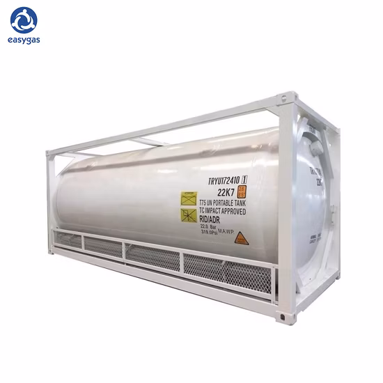 Liquid Nitrogen Oxygen Argon LPG ISO Tank Container